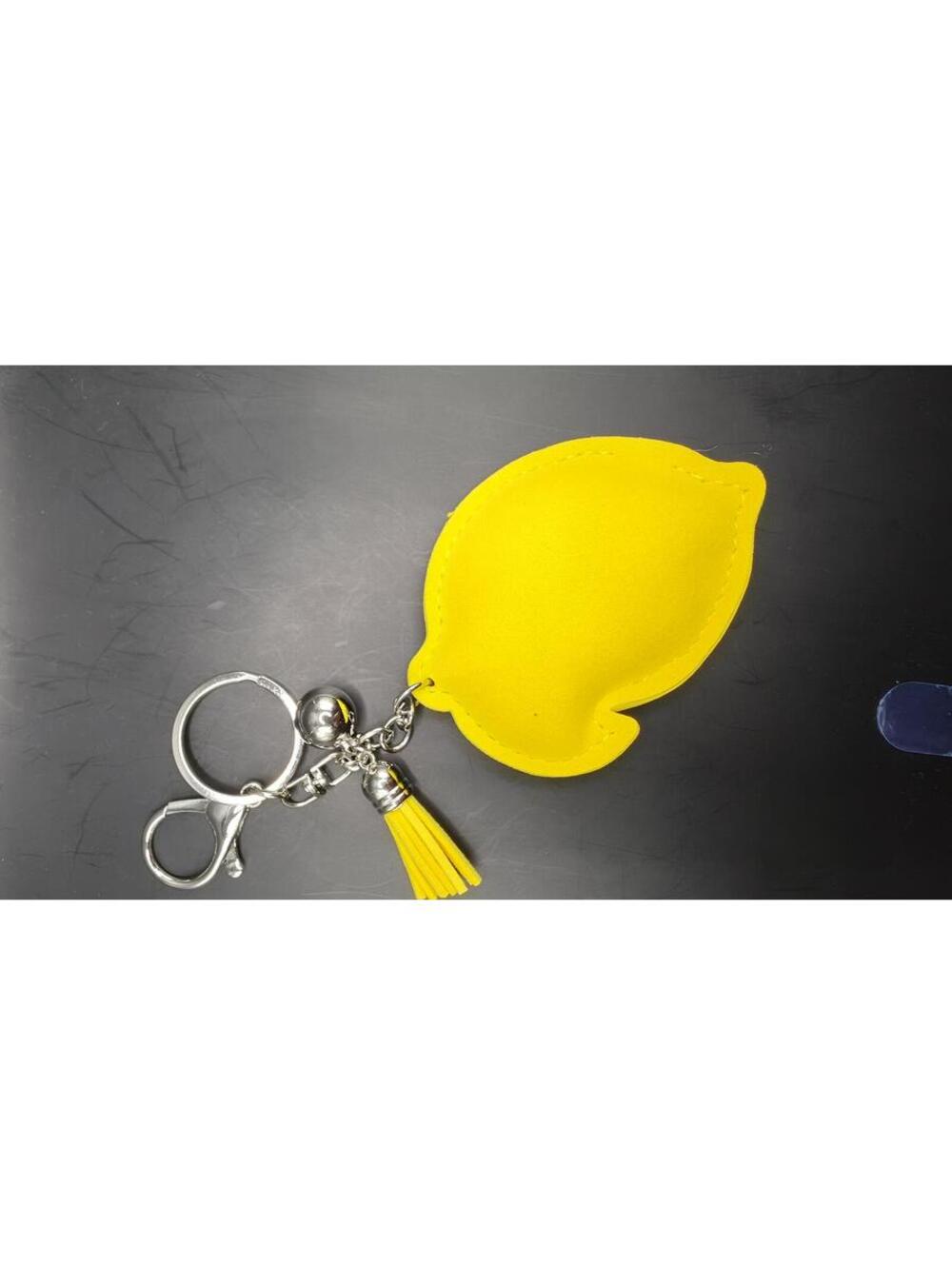 Yellow Lemon Rhinestone Keychain Charm Bag Accessory - Picture 2 of 2